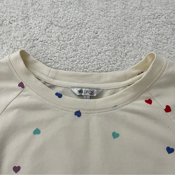 Wildfox Oatmeal Mini Hearts Sweatshirt - Picture 3 of 7